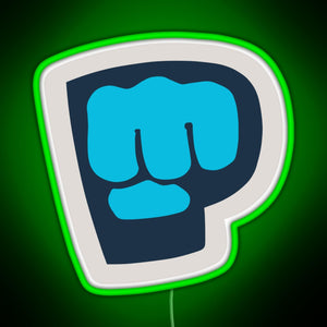 Pewdiepie Brofist Logo RGB neon sign green