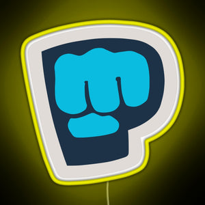 Pewdiepie Brofist Logo RGB neon sign yellow