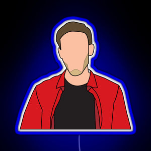 PewDiePie Pop Art RGB neon sign blue