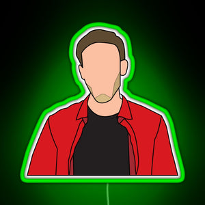 PewDiePie Pop Art RGB neon sign green