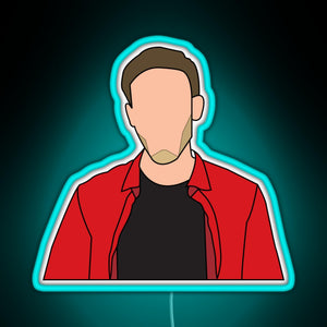 PewDiePie Pop Art RGB neon sign lightblue 