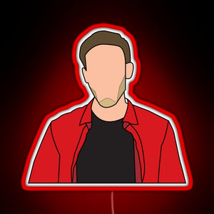 PewDiePie Pop Art RGB neon sign red