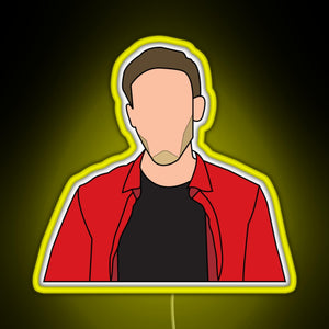 PewDiePie Pop Art RGB neon sign yellow