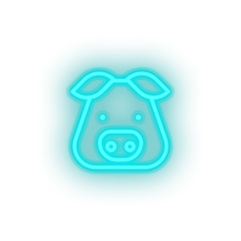 Charger l&#39;image dans la galerie, ice_blue pig led animal cartoon fauna herbivore pig pork zoo neon factory