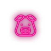Charger l&#39;image dans la galerie, pink pig led animal cartoon fauna herbivore pig pork zoo neon factory