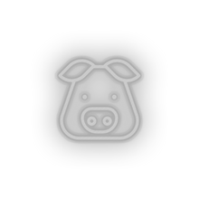 Charger l&#39;image dans la galerie, white pig led animal cartoon fauna herbivore pig pork zoo neon factory