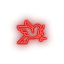 Charger l&#39;image dans la galerie, red pigeon led bird dove love pigeon relationship romance valentine day neon factory