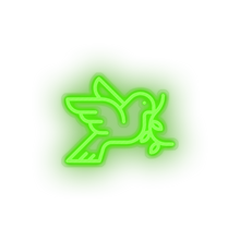 Charger l&#39;image dans la galerie, green pigeon led bird dove love pigeon relationship romance valentine day neon factory