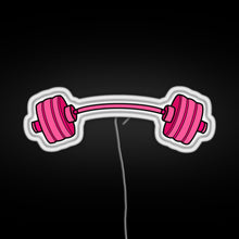 Charger l&#39;image dans la galerie, pink curved barbell RGB neon sign white 