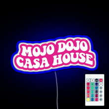 Charger l&#39;image dans la galerie, pink magenta Mojo Dojo Casa House RGB neon sign remote