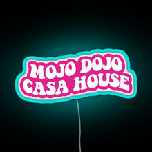 Charger l&#39;image dans la galerie, pink magenta Mojo Dojo Casa House RGB neon sign lightblue 