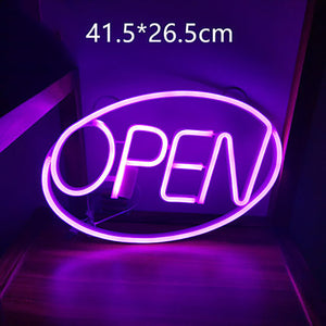 mancave open neon led sign
