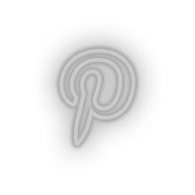 Charger l&#39;image dans la galerie, white pinterest social network brand logo led neon factory