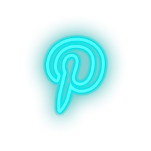 Charger l&#39;image dans la galerie, ice_blue pinterest social network brand logo led neon factory