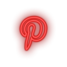Charger l&#39;image dans la galerie, red pinterest social network brand logo led neon factory