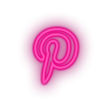 Charger l&#39;image dans la galerie, pink pinterest social network brand logo led neon factory