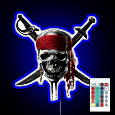 Pirates of the Caribbean RGB neon sign remote