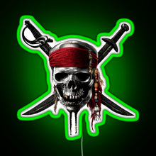 Charger l&#39;image dans la galerie, Pirates of the Caribbean RGB neon sign green