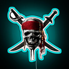 Charger l&#39;image dans la galerie, Pirates of the Caribbean RGB neon sign lightblue 