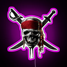 Charger l&#39;image dans la galerie, Pirates of the Caribbean RGB neon sign  pink