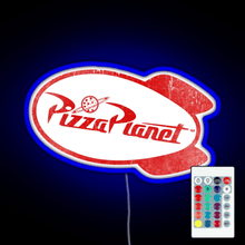 Charger l&#39;image dans la galerie, Pizza Planet RGB neon sign remote