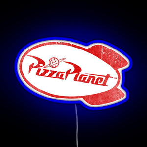 Pizza Planet RGB neon sign blue
