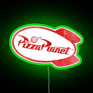 Pizza Planet RGB neon sign green