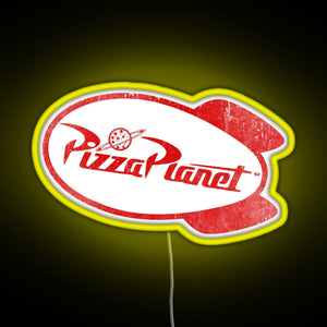 Pizza Planet RGB neon sign yellow