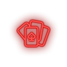 Charger l&#39;image dans la galerie, red playing_card led amusement carnival circus gambling game parade playing card neon factory
