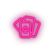 Charger l&#39;image dans la galerie, pink playing_card led amusement carnival circus gambling game parade playing card neon factory