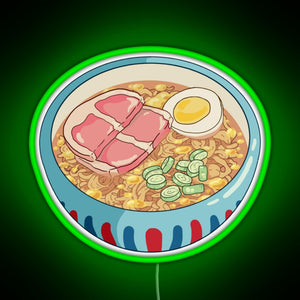 Ponyo Ramen RGB neon sign green