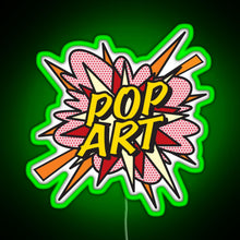 Charger l&#39;image dans la galerie, POP ART Comic Book Flash Modern Art Pop Culture RGB neon sign green