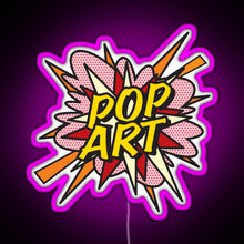 Charger l&#39;image dans la galerie, POP ART Comic Book Flash Modern Art Pop Culture RGB neon sign  pink