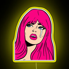 Charger l&#39;image dans la galerie, Pop Art Woman Sticker RGB neon sign yellow