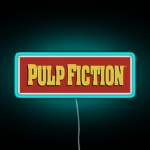 Charger l&#39;image dans la galerie, Pulp Fiction Logo RGB neon sign lightblue 
