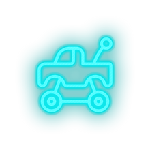 Charger l&#39;image dans la galerie, ice_blue push toys truck children car family play child kid baby toy led neon factory