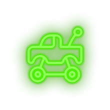 Charger l&#39;image dans la galerie, green push toys truck children car family play child kid baby toy led neon factory