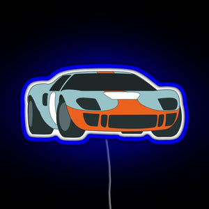 Racecar RGB neon sign blue