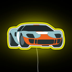 Racecar RGB neon sign yellow