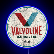 Charger l&#39;image dans la galerie, Racing Motor Oil Vintage Advertising Cool Motorcycle Helmet Or Car Bumper RGB neon sign blue