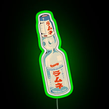 Charger l&#39;image dans la galerie, Ramune japanese soda bottle RGB neon sign green