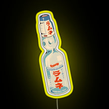Charger l&#39;image dans la galerie, Ramune japanese soda bottle RGB neon sign yellow