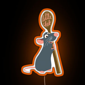 Remy the Little Chef RGB neon sign orange