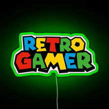 Charger l&#39;image dans la galerie, Retro Gamer N64 font RGB neon sign green