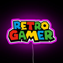 Charger l&#39;image dans la galerie, Retro Gamer N64 font RGB neon sign  pink