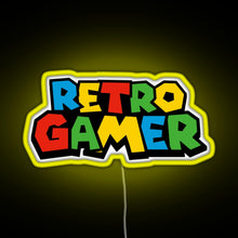 Charger l&#39;image dans la galerie, Retro Gamer N64 font RGB neon sign yellow