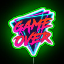 Charger l&#39;image dans la galerie, Retro Love Game Over RGB neon sign green