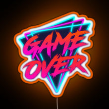 Charger l&#39;image dans la galerie, Retro Love Game Over RGB neon sign orange