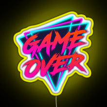 Charger l&#39;image dans la galerie, Retro Love Game Over RGB neon sign yellow