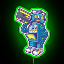 Charger l&#39;image dans la galerie, Robot Kicks RGB neon sign green